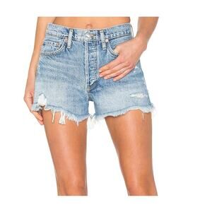 Agolde Light Blue Jean Shorts